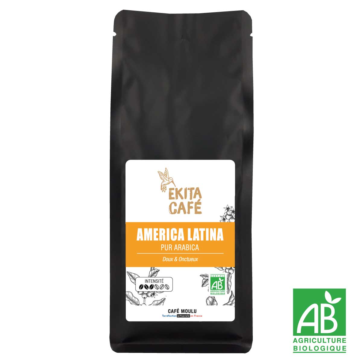 Café moulu Amérique latine pur arabica - Casino Bio - 500 g