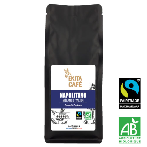 Café moulu bio équitable italien NAPOLITANO 1 kg