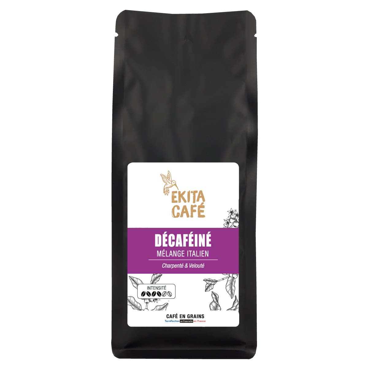 Café en grains DÉCAFÉINÉ ITALIEN 1 kg