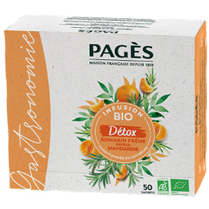 Infusion bio Detox Romarin Mandarine Pagès x 50 sachets