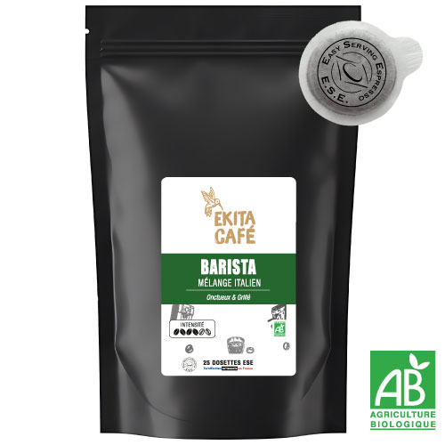 25 dosettes ESE expresso BARISTA bio