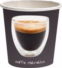 Gobelet en carton décor Caffè Ristretto pour café et boissons chaudes 7cl x 50