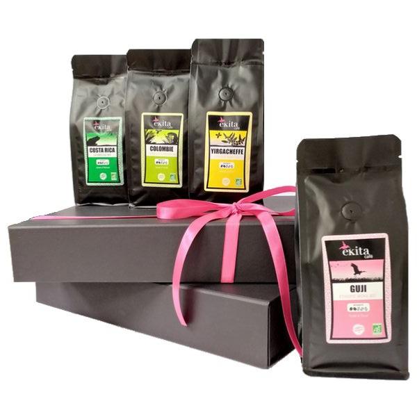 Coffret Cadeau 4 cafés italiens bio x 250g