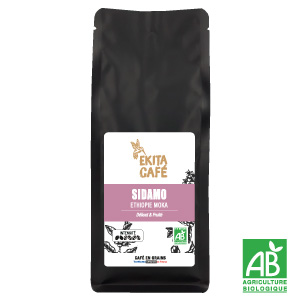 Café bio grains et moulu Ethiopie Moka Sidamo