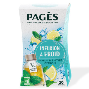 Infusion bio � froid Menthe Citron Pag�s